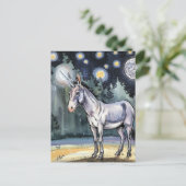 Sweet Donkey Unicorn Postkarte (Stehend Vorderseite)