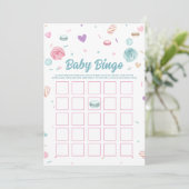 Sweet Donut Baby Bingo Games Einladung (Stehend Vorderseite)