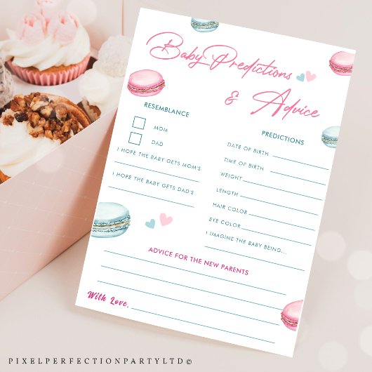 Sweet Donut Baby Predictions & Advice Card Einladung