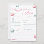 Sweet Donut Baby Predictions & Advice Card Einladung (Vorderseite)