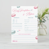 Sweet Donut Baby Predictions & Advice Card Einladung (Stehend Vorderseite)