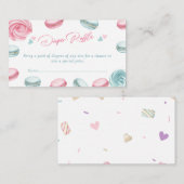 Sweet Donut Baby Showdiaper Raffle Ticket Begleitkarte (Vorne/Hinten)