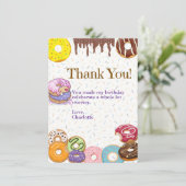 Sweet Donut Birthday Dankeschön Karte (Stehend Vorderseite)