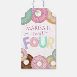Sweet Donut Birthday | Party für farbige Kinder - Geschenkanhänger