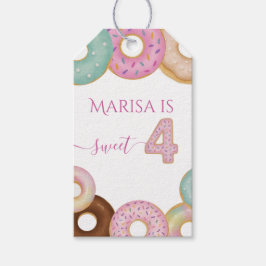 Sweet Donut Birthday | Party für farbige Kinder - Geschenkanhänger