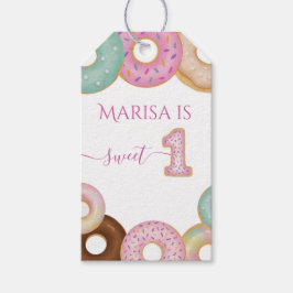 Sweet Donut Birthday | Party für farbige Kinder - Geschenkanhänger