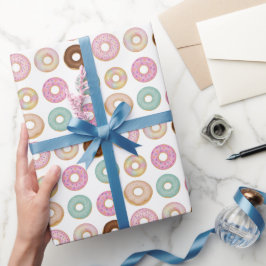 Sweet Donut Birthday | Party für farbige Kinder - Geschenkpapier