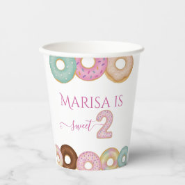 Sweet Donut Birthday | Party für farbige Kinder - Pappbecher