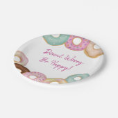 Sweet Donut Birthday | Party für farbige Kinder - Pappteller (Schrägansicht)