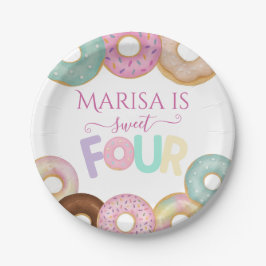 Sweet Donut Birthday | Party für farbige Kinder - Pappteller