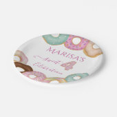 Sweet Donut Birthday | Party für farbige Kinder - Pappteller (Schrägansicht)