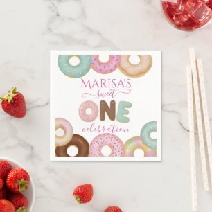 Sweet Donut Birthday Party für farbige Kinder - Serviette