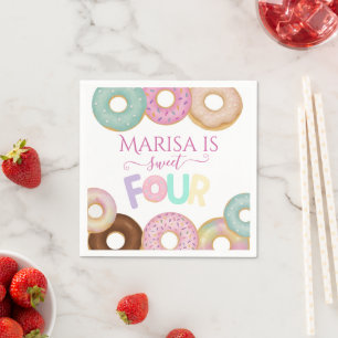 Sweet Donut Birthday Party für farbige Kinder - Serviette