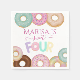 Sweet Donut Birthday | Party für farbige Kinder - Serviette
