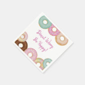 Sweet Donut Birthday | Party für farbige Kinder - Serviette (Ecke)