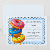 Sweet Donut Brunch | Geburtstagsfeier Einladung (Vorne/Hinten)