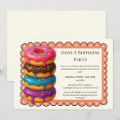 Sweet Donut Brunch | Geburtstagsfeier Einladung (Vorne/Hinten)