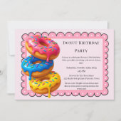 Sweet Donut Brunch | Geburtstagsfeier Einladung (Vorderseite)