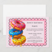 Sweet Donut Brunch | Geburtstagsfeier Einladung (Vorne/Hinten)