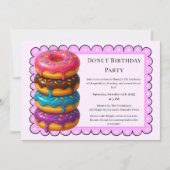 Sweet Donut Brunch | Geburtstagsfeier Einladung (Vorderseite)