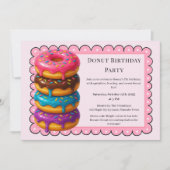 Sweet Donut Brunch | Geburtstagsfeier Einladung (Vorderseite)
