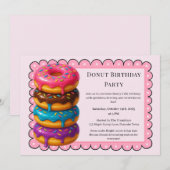Sweet Donut Brunch | Geburtstagsfeier Einladung (Vorne/Hinten)