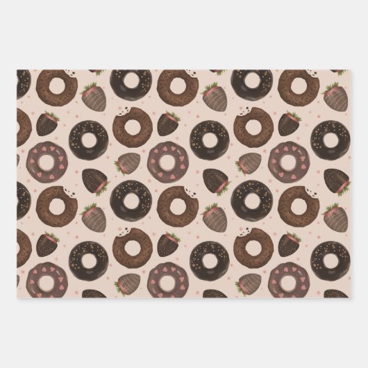 Sweet Donut mit Sprinklen, die Papiertüten aus Spi Geschenkpapier Set (Vorderseite)