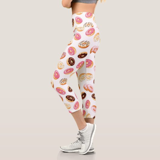 Sweet Donut Pattern Capri Leggings (Links)