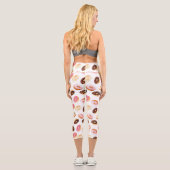 Sweet Donut Pattern Capri Leggings (Rückseite)