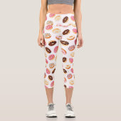Sweet Donut Pattern Capri Leggings (Vorderseite)