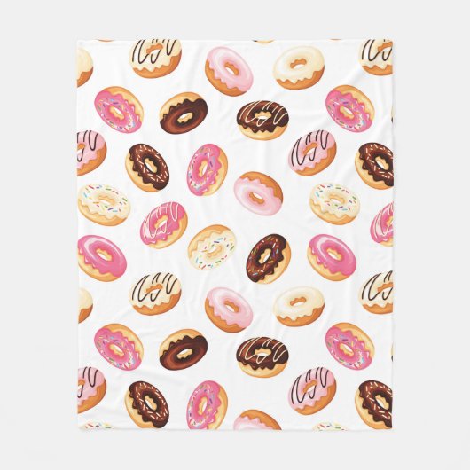 Sweet Donut Pattern Fleecedecke (Vorderseite)