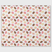 Sweet Donut Pattern Geschenkpapier (Flach)