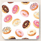 Sweet Donut Pattern Getränkeuntersetzer (Vorderseite)