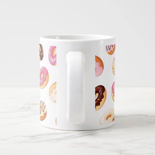 Sweet Donut Pattern Jumbo-Tasse (Rückseite)