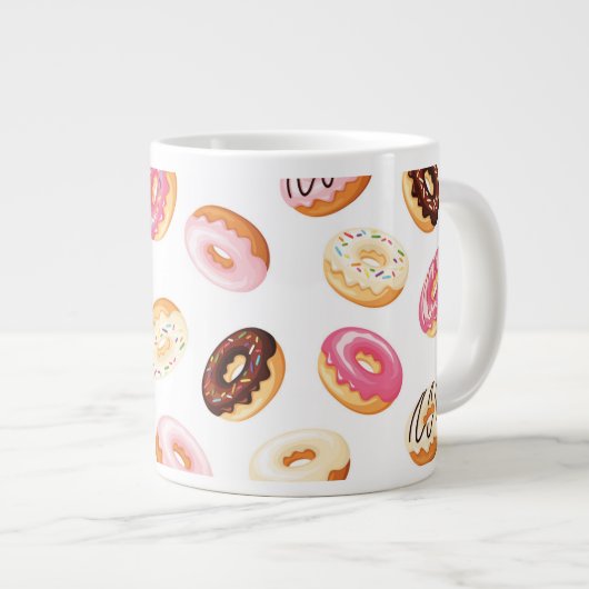 Sweet Donut Pattern Jumbo-Tasse (Vorderseite Rechts)
