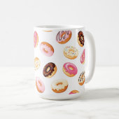 Sweet Donut Pattern Kaffeetasse (VorderseiteRechts)