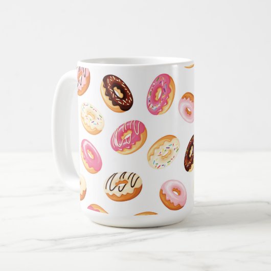 Sweet Donut Pattern Kaffeetasse (Vorderseite Links)