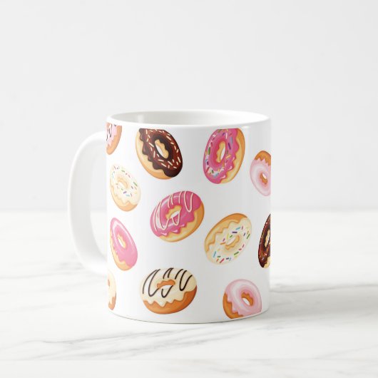 Sweet Donut Pattern Kaffeetasse (Vorderseite Links)