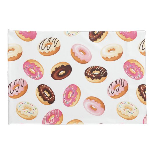 Sweet Donut Pattern Kissenbezug (Rückseite-Rechts)