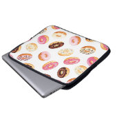 Sweet Donut Pattern Laptopschutzhülle (Vorne Knopf)