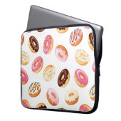 Sweet Donut Pattern Laptopschutzhülle (Vorderseite Links)