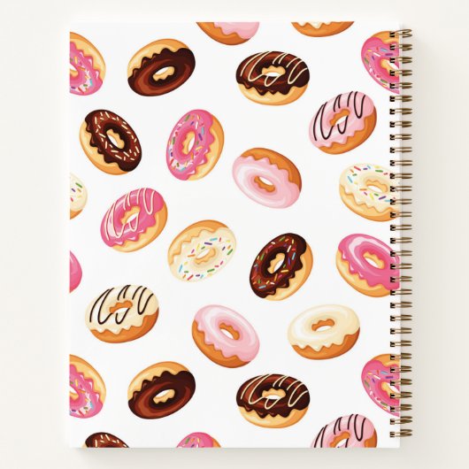 Sweet Donut Pattern Notizblock (Rückseite)