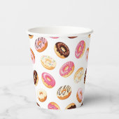 Sweet Donut Pattern Pappbecher (Rückseite)