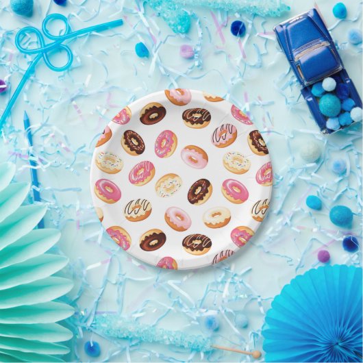 Sweet Donut Pattern Pappteller (Party)