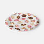 Sweet Donut Pattern Pappteller (Schrägansicht)