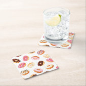 Sweet Donut Pattern Rechteckiger Pappuntersetzer (Vor Ort)