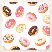 Sweet Donut Pattern Rechteckiger Pappuntersetzer (Vorderseite)