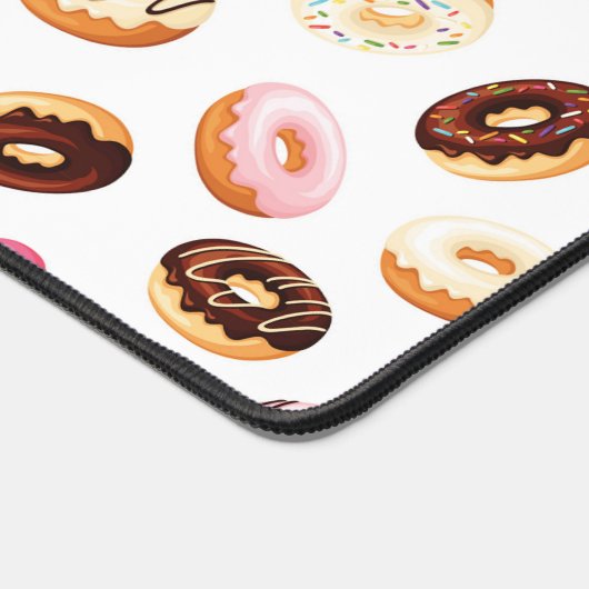 Sweet Donut Pattern Schreibtischunterlage (Ecke)