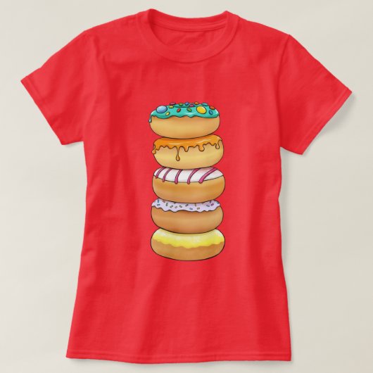 🍩Sweet Donut Stack Women’s Basic T-Shirt (Design vorne)