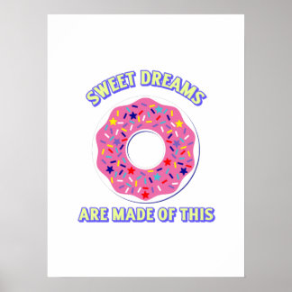 Sweet donut Träume lustig Poster